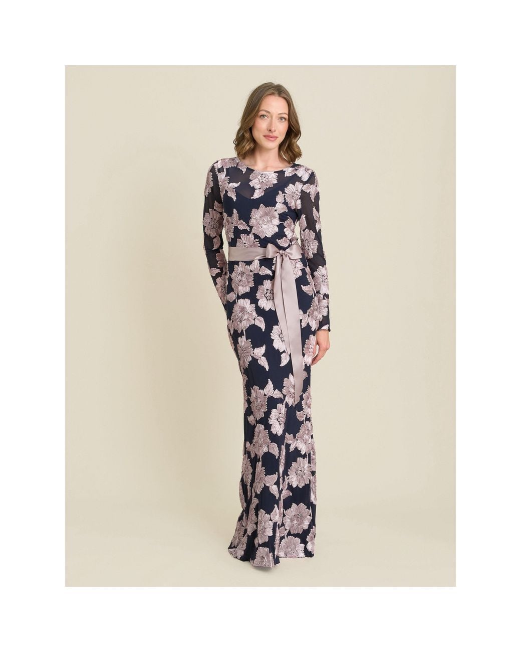 Gina Bacconi Multicolor Vanessa Floral Maxi Dress