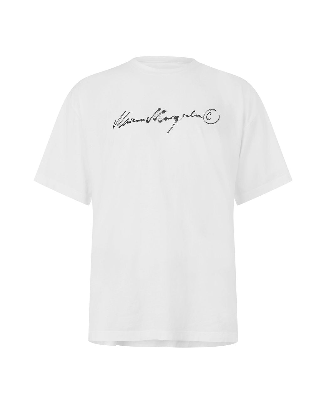 MM6 by Maison Margiela White Signature Overdyed Tee for men