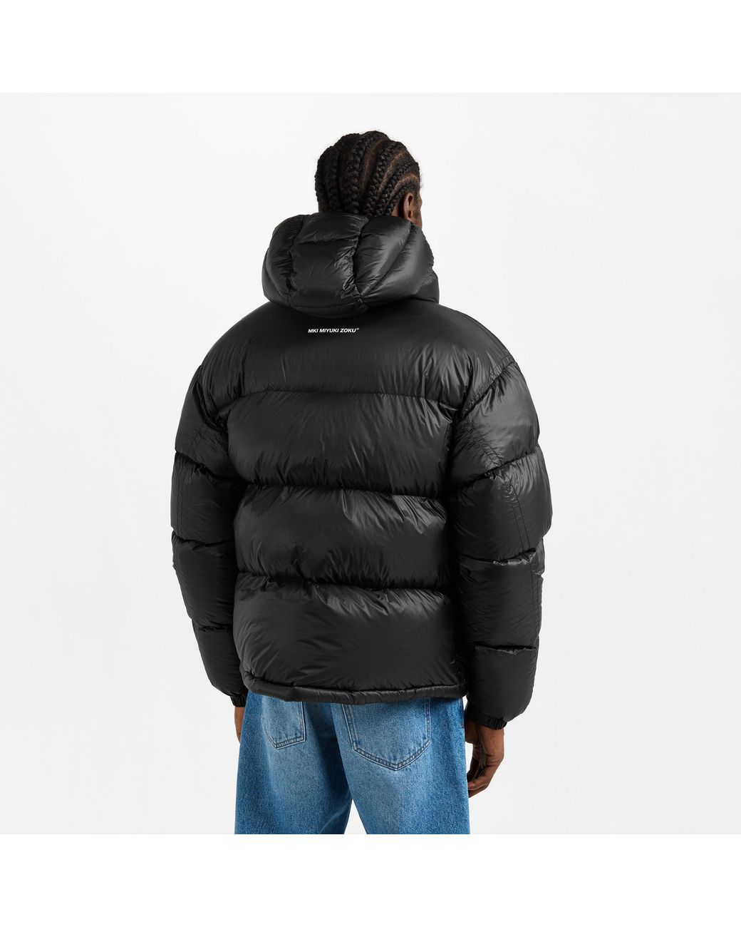 MKI Miyuki-Zoku Blue Trans Bubble Medium Puffer Jacket for men