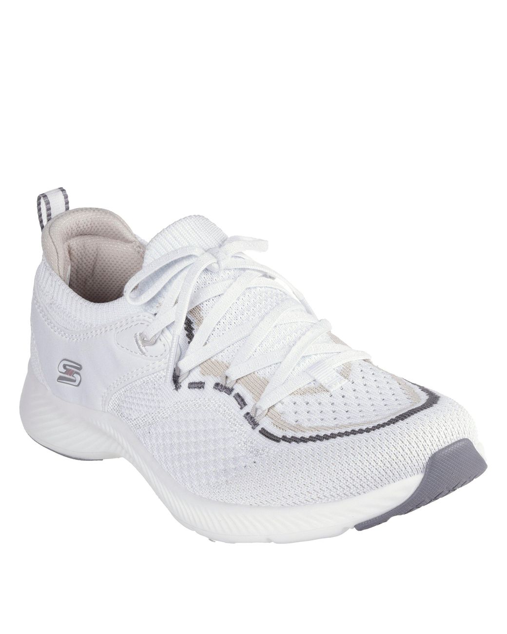 Skechers White Vf Move Slip On Trainers