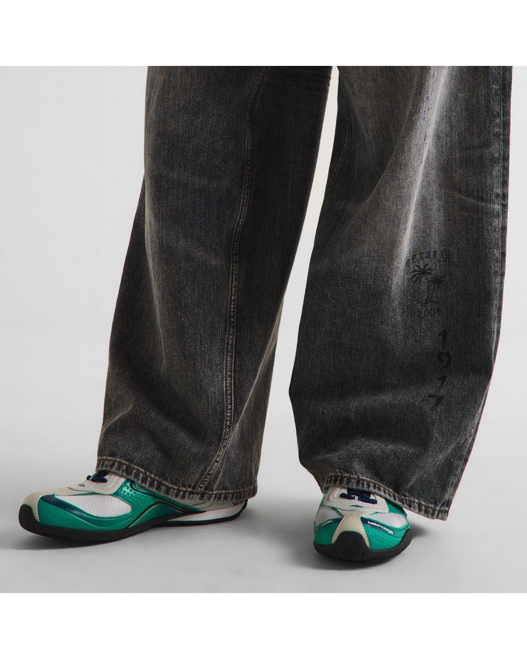 Balenciaga Green Low-Top Trainers for men