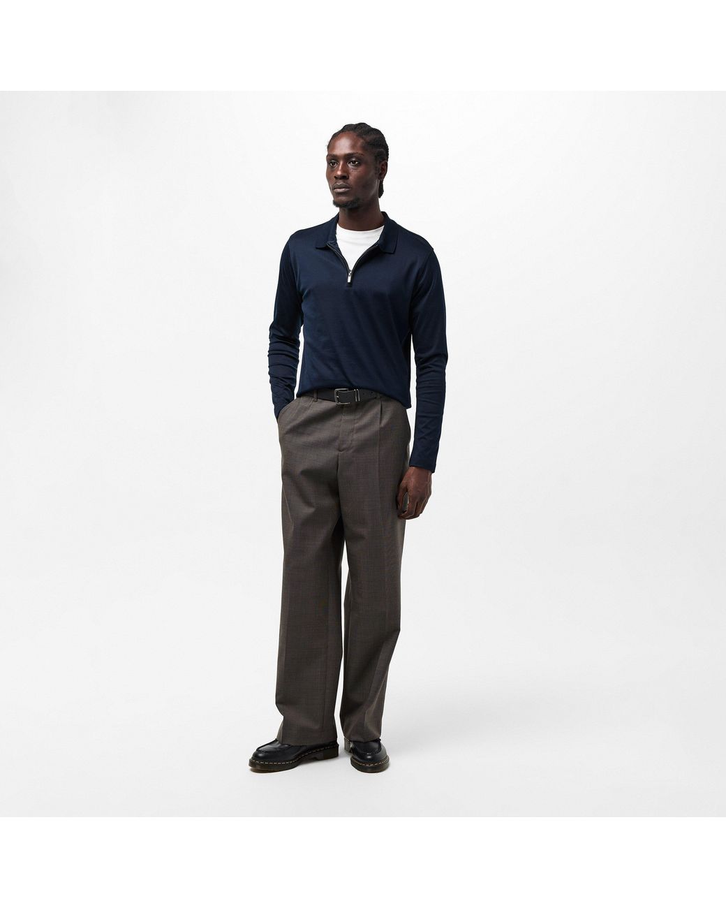 Pal Zileri Blue Long Sleeve Polo Shirt for men