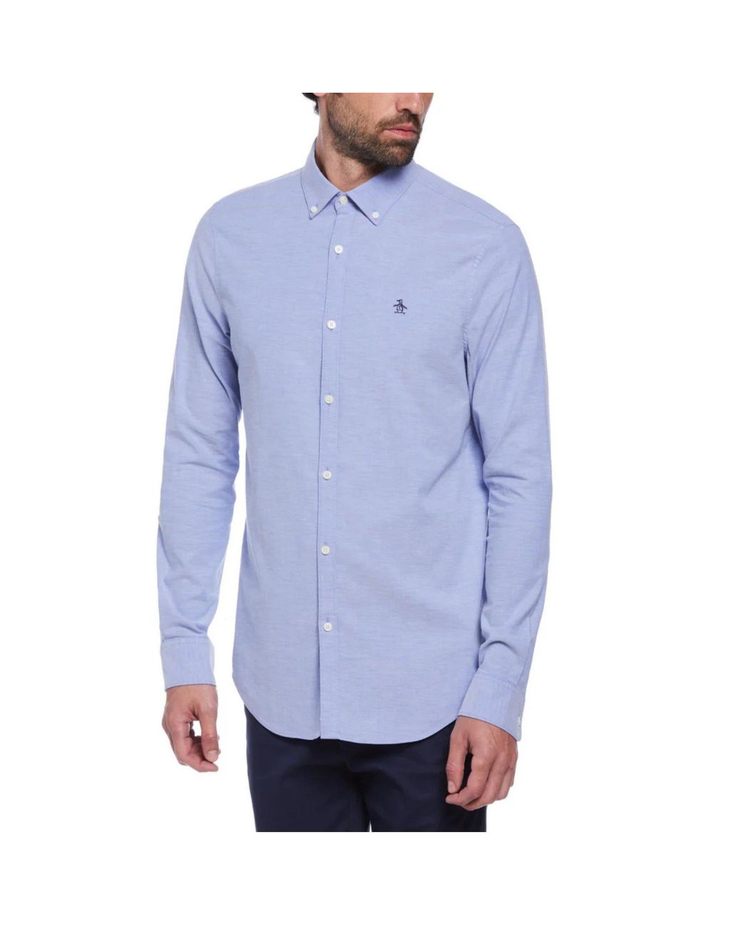 Original Penguin Blue Ecovero Oxford Shirt for men
