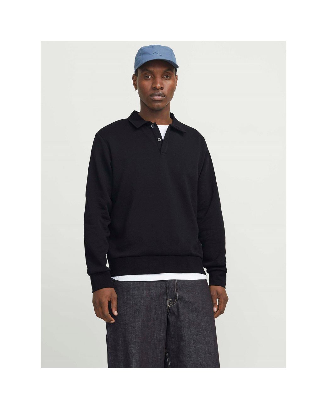 Jack & Jones Blue Bradley Sweat Polo for men