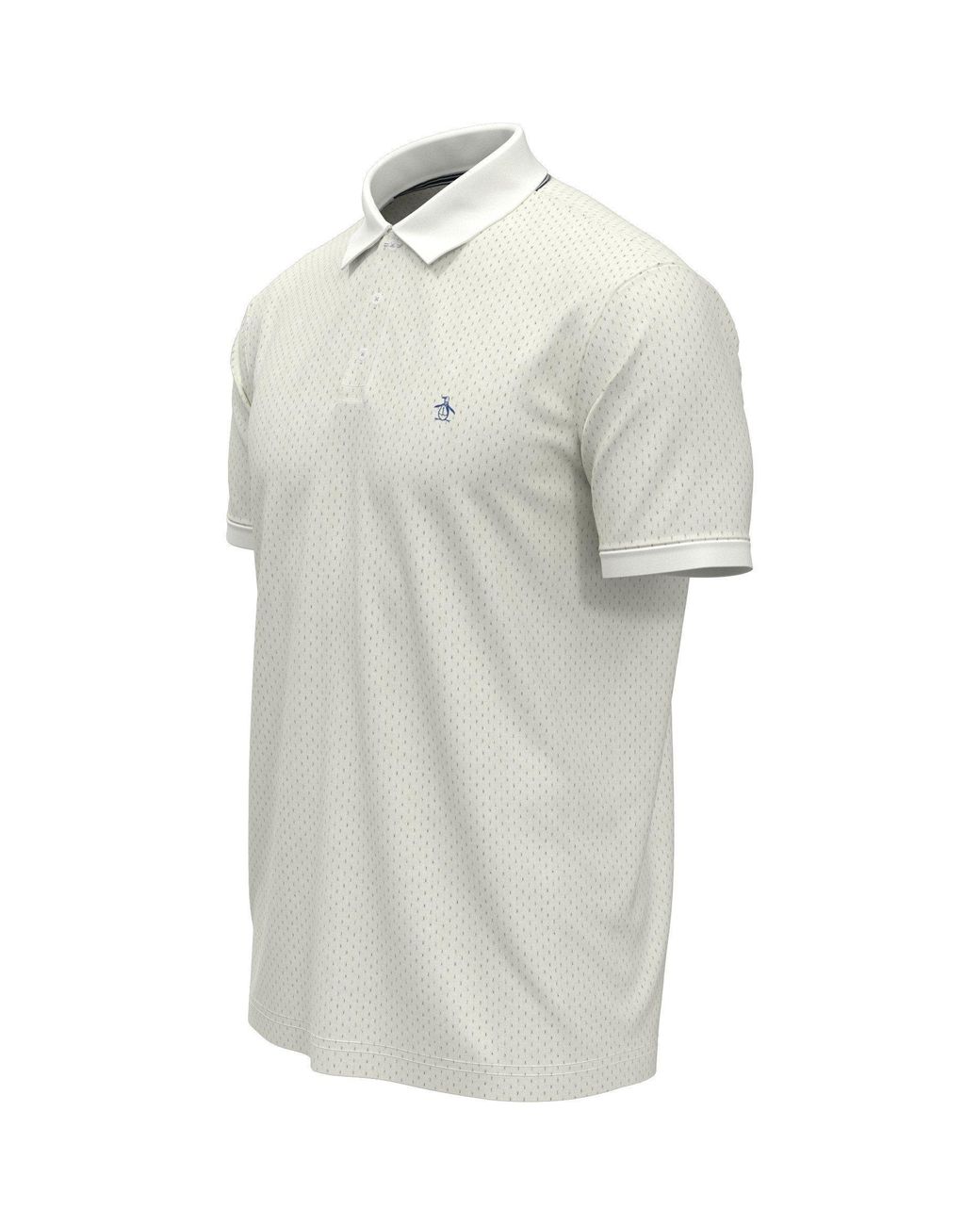 Original Penguin Gray Dobby Textured Short Sleeve Polo Shirt for men