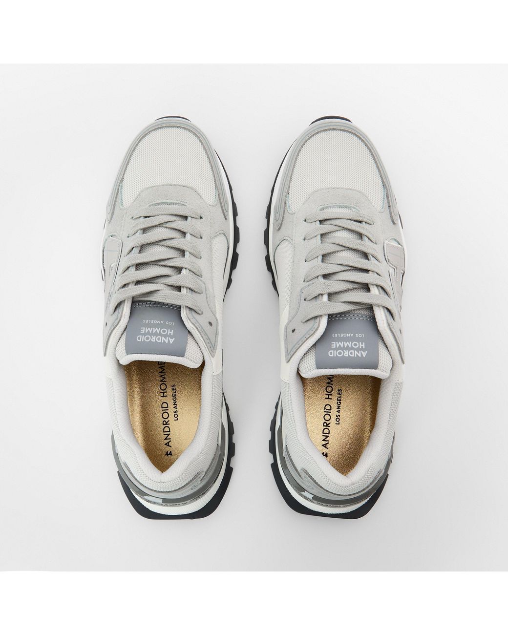 Android Homme White Multi-Material Chunky Trainers for men