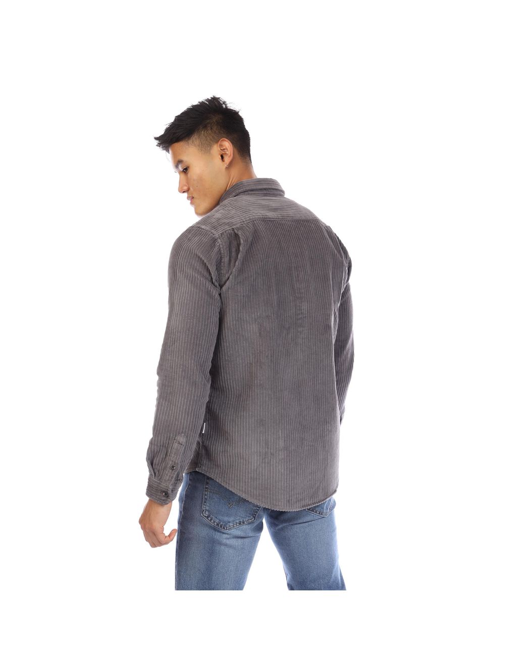Peter Werth Gray Elmore Long Sleeve Plain Shirt for men