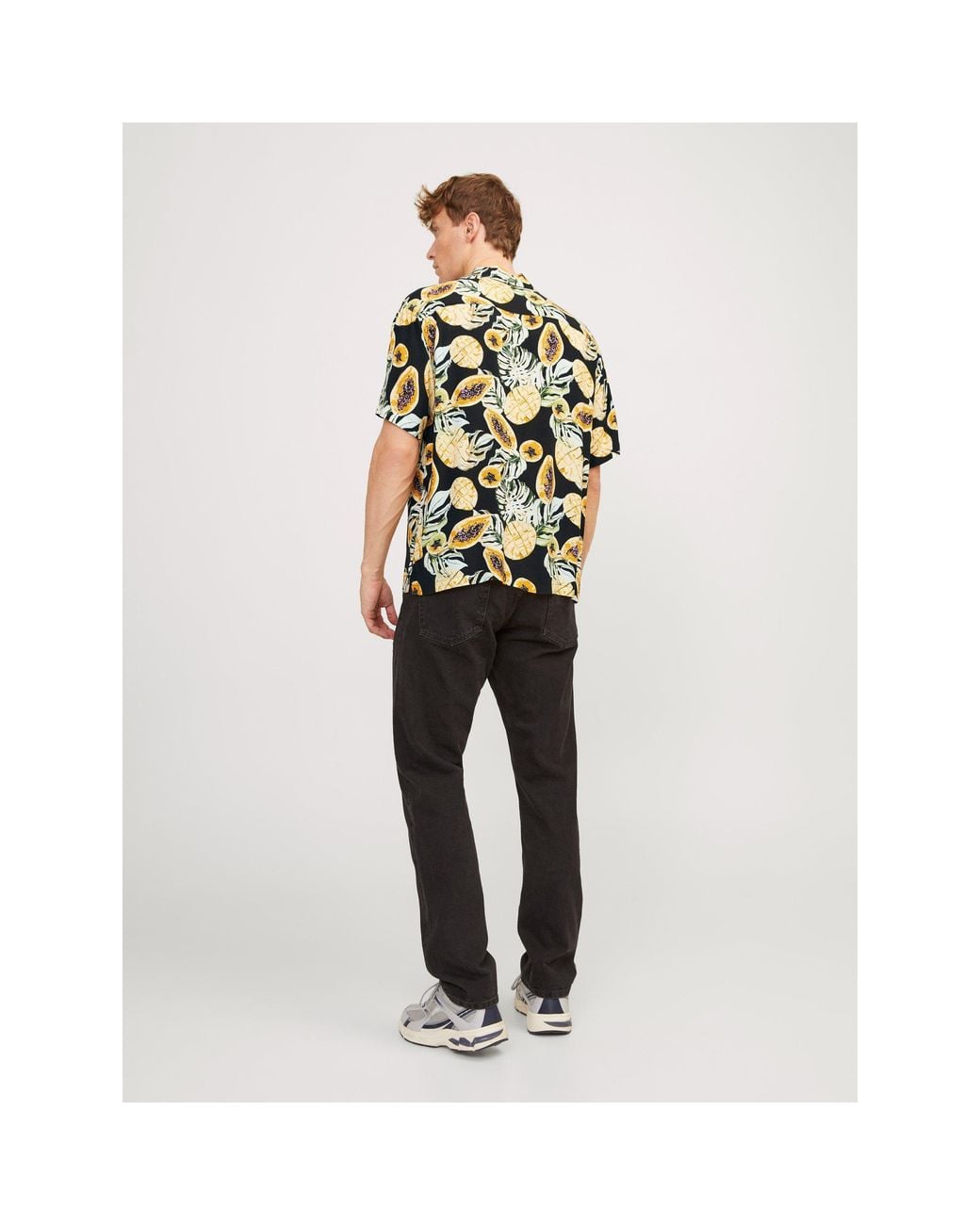 Jack & Jones Black And Tampa Regular Fit Short Sleeve Shirt for men