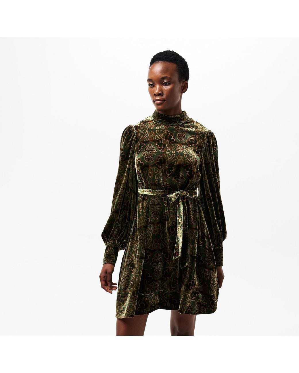 BARBOUR X FARM RIO Green X Farm Rio Ana Clara Mini Dress