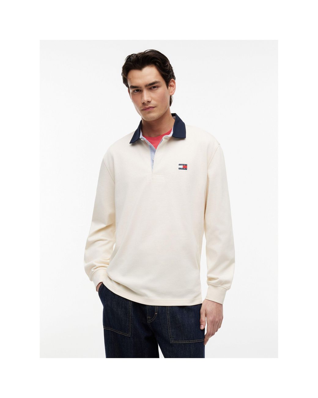 Tommy Hilfiger White Rugby Polo Shirt for men