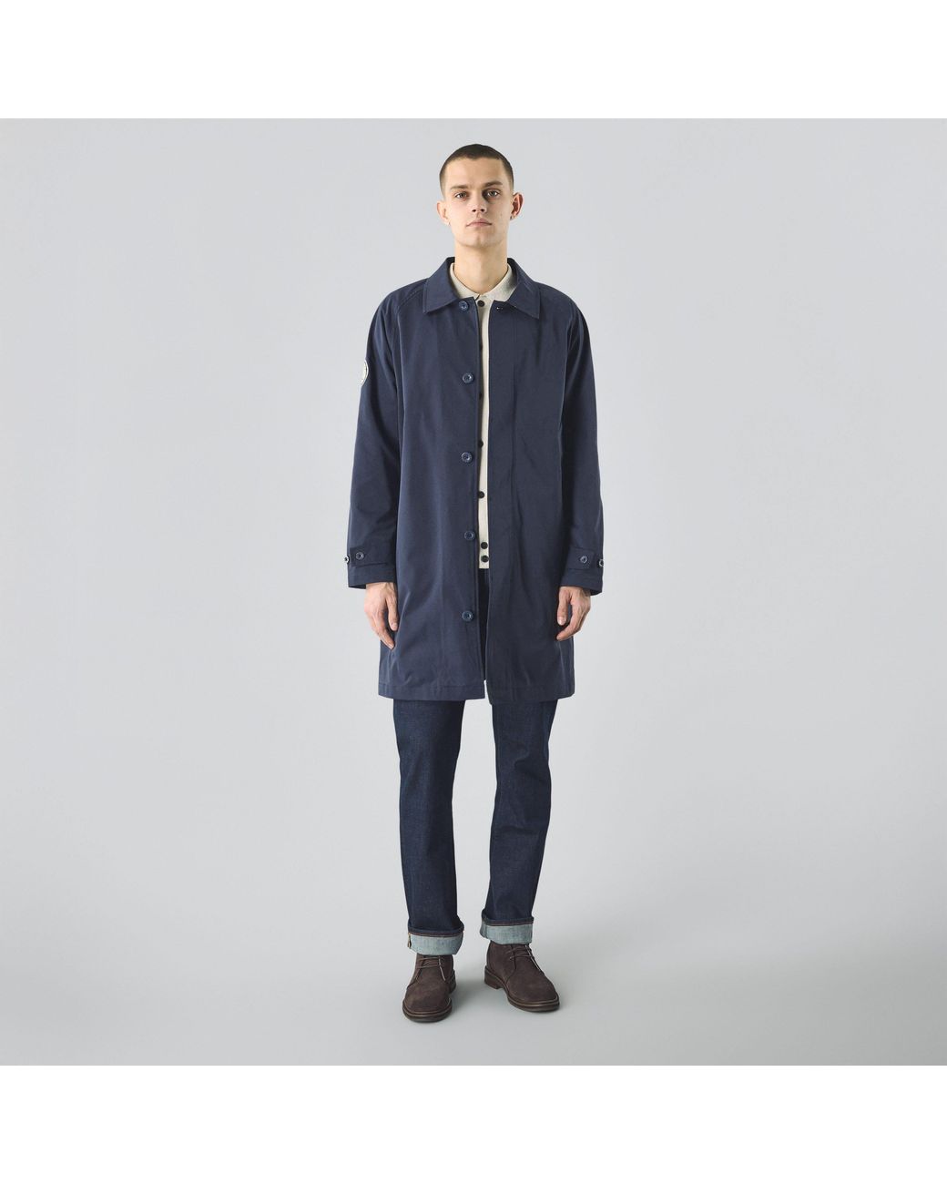 Pretty Green Blue Didsbury Weather-Resistant Mac for men