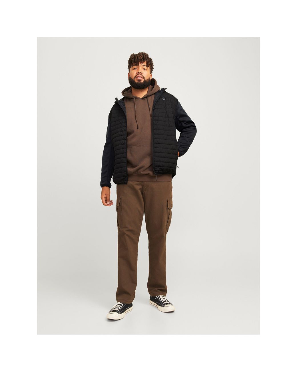 Jack & Jones Black Multi Quilted Jacket for men