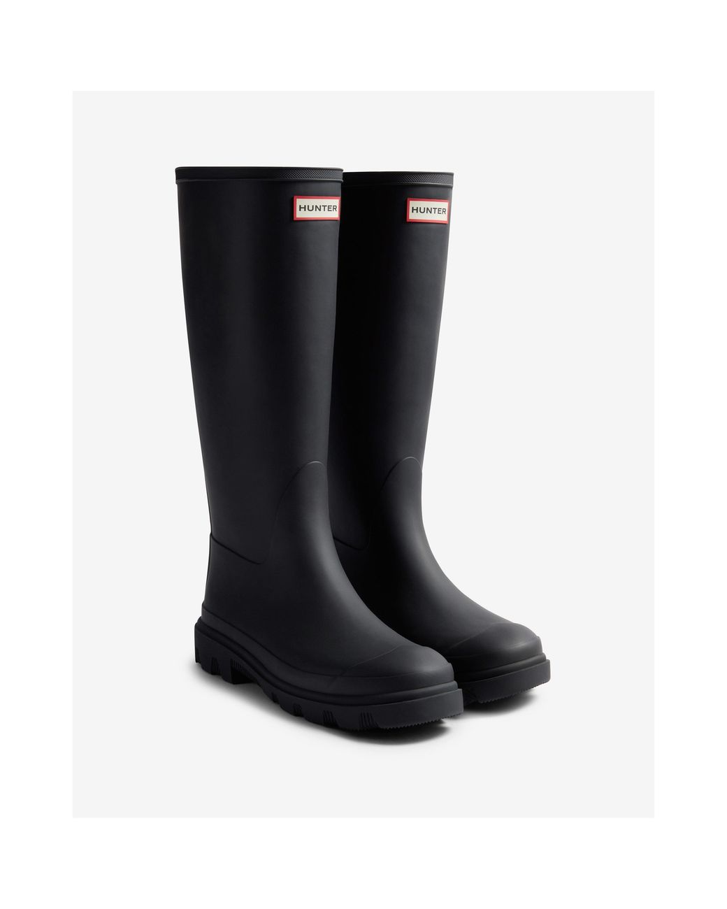Hunter Black Downpour Tall Wellingtons for men