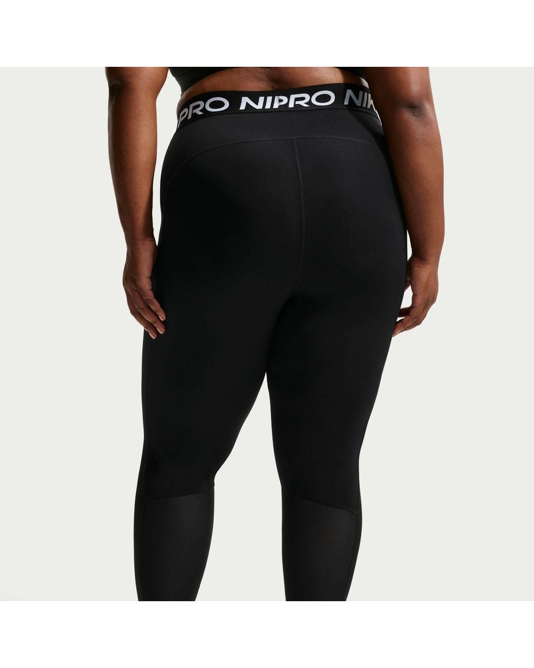 Nike Black Pro 365 Compression-Fit Mid-Rise Tights