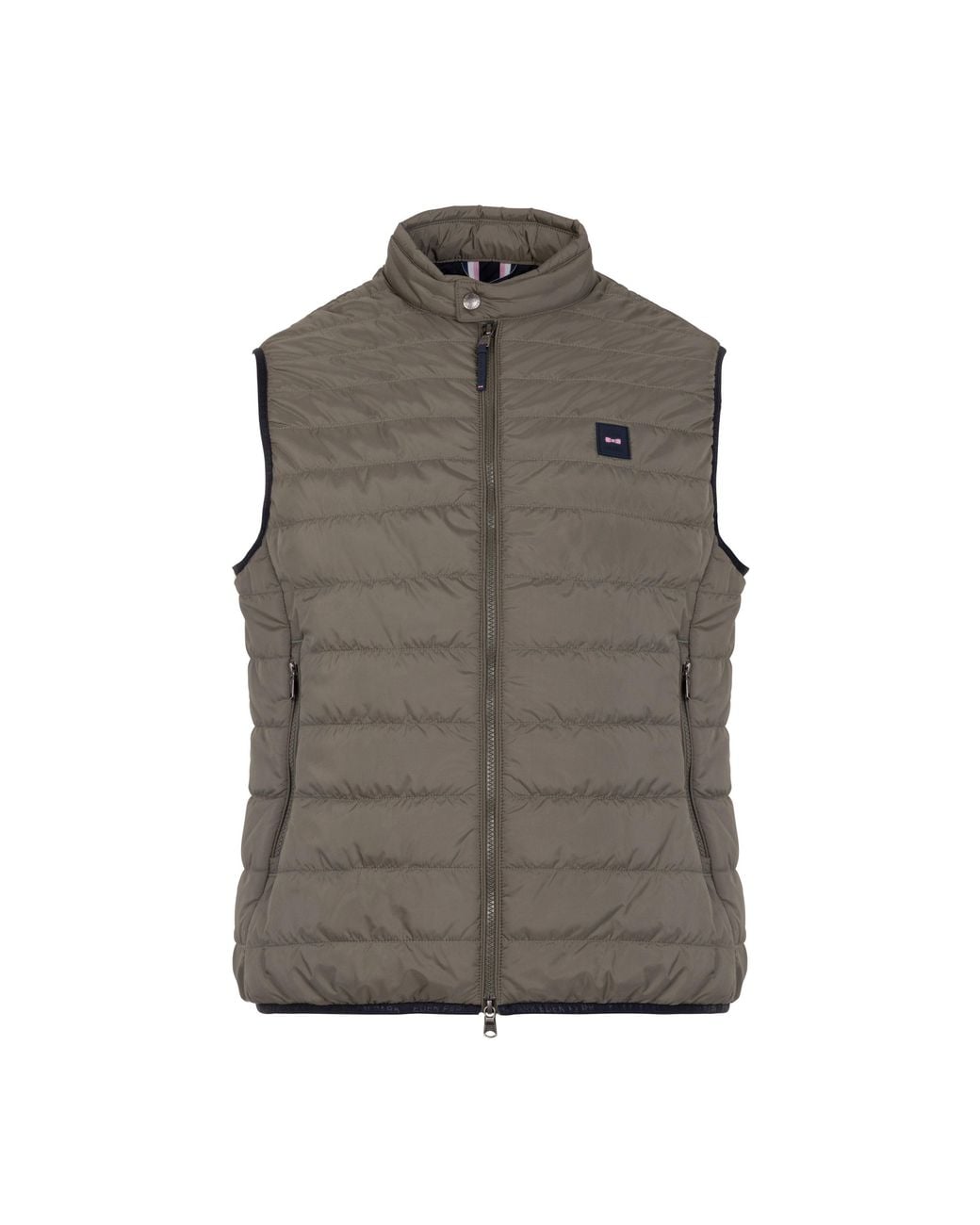 Eden Park Gray Khaki Sleeveless Waterproof Puffa Jacket for men