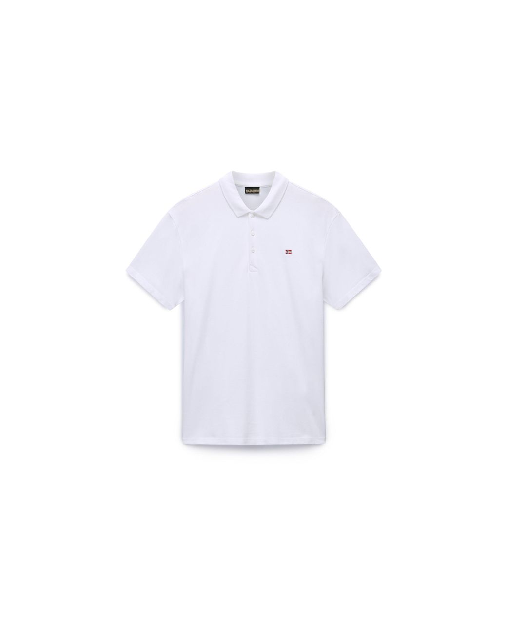 Napapijri White Ealis Pique Polo Shirt for men