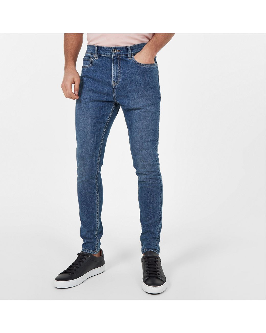Firetrap Blue Super Skinny Jeans for men