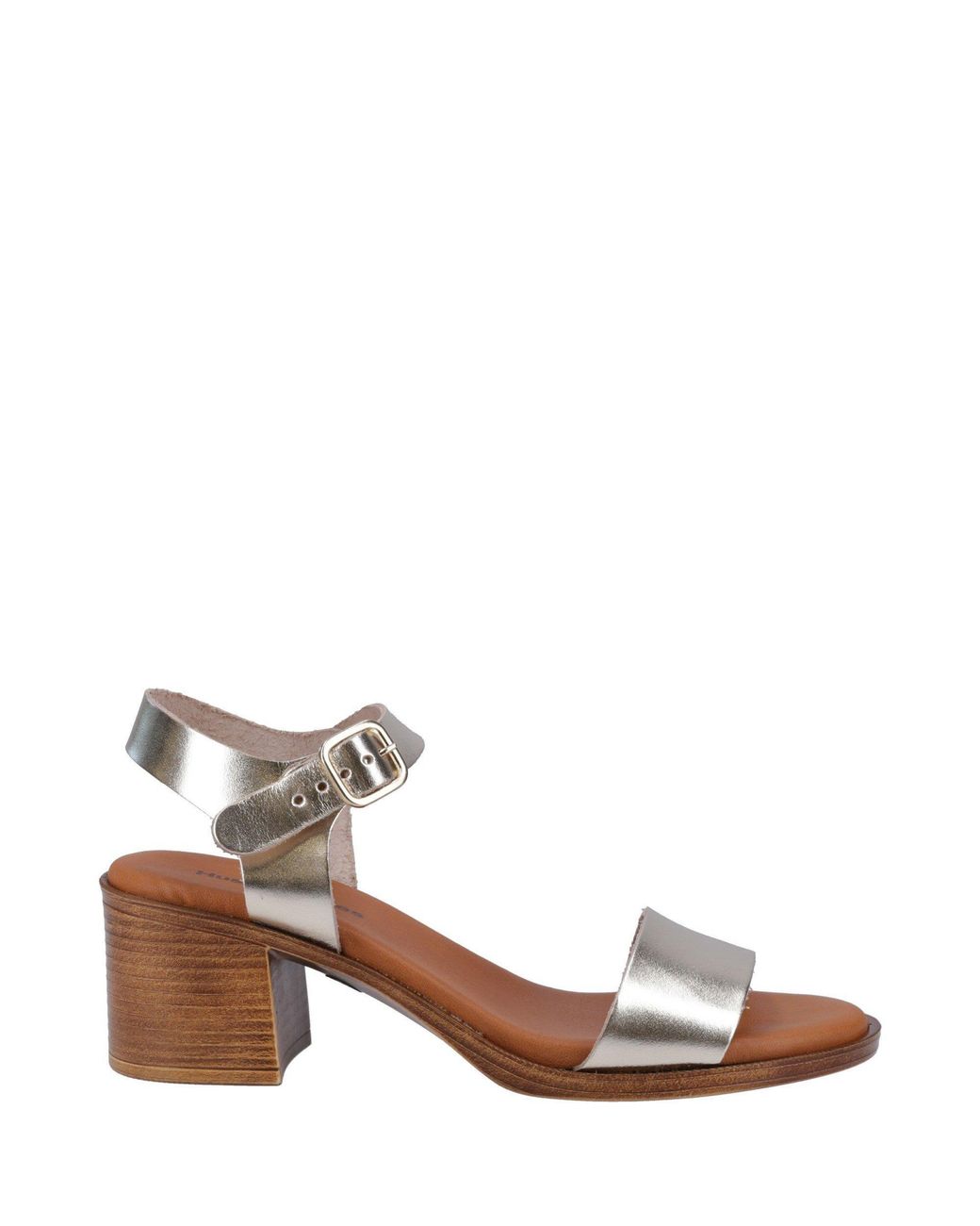 Hush Puppies Brown Gabby Leather Heeled Sandals