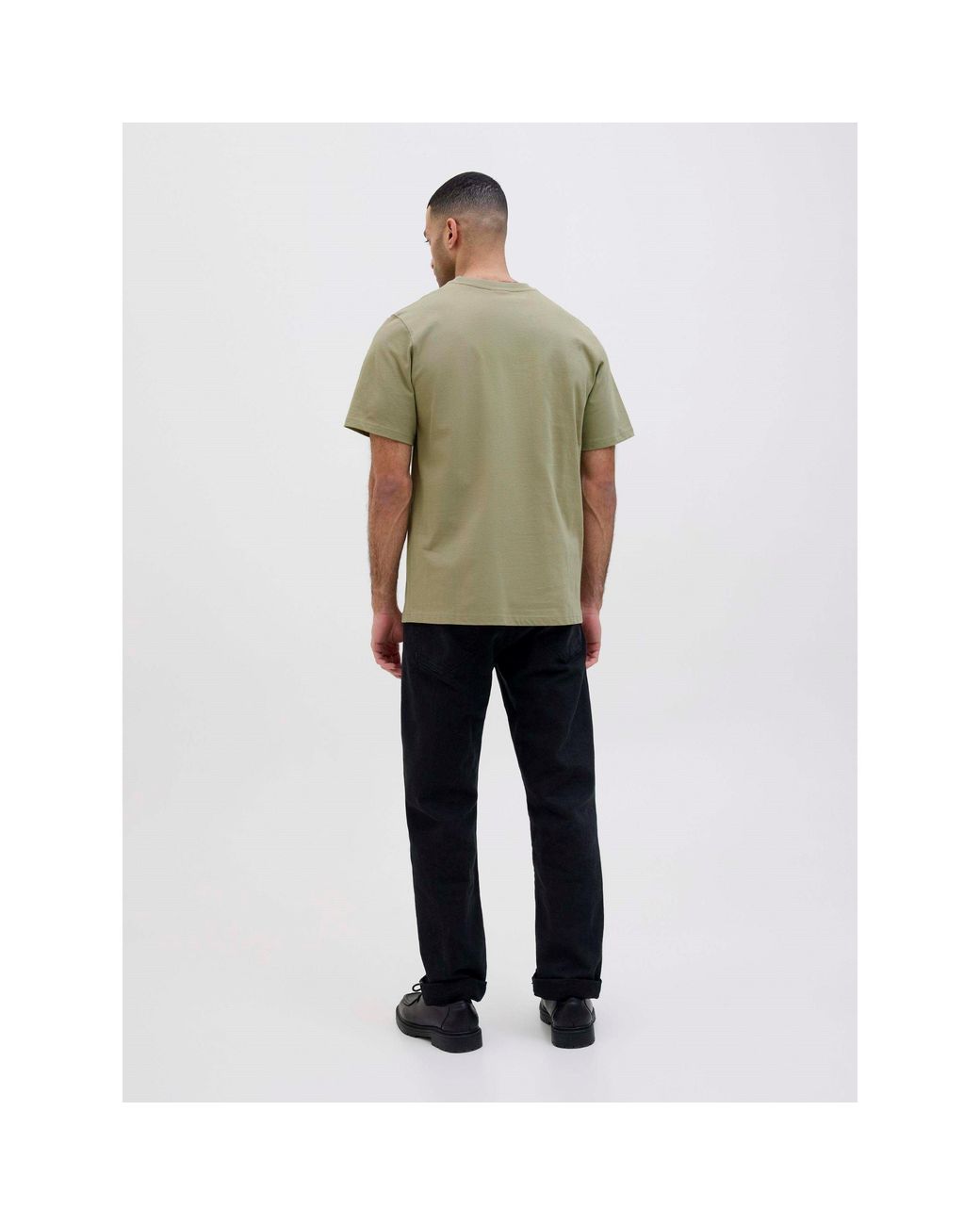 Jack & Jones Green Crew Neck Tee Short Sleeve T-Shirt for men