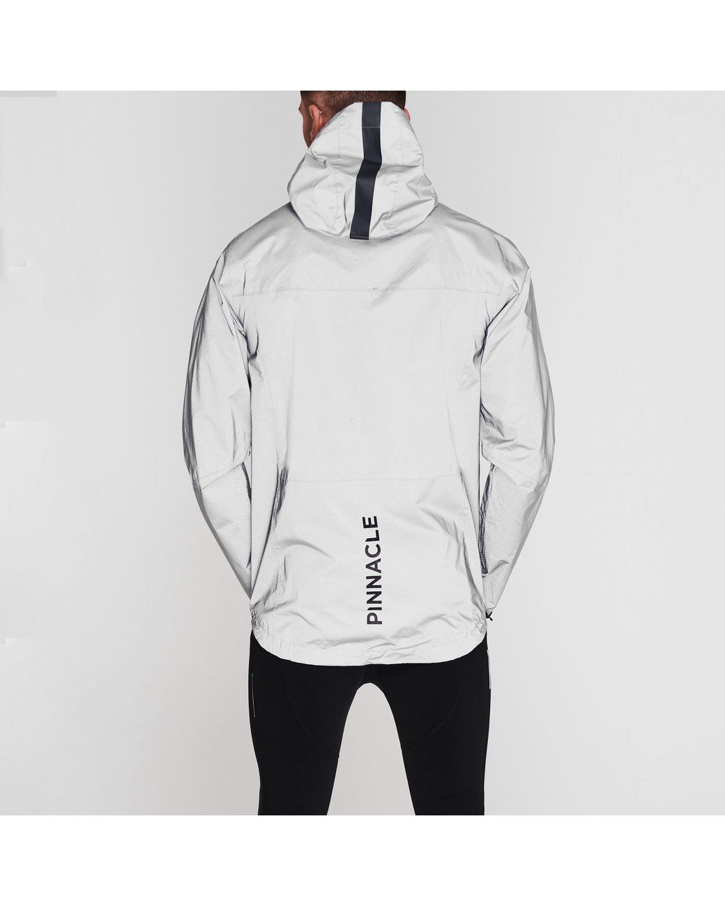 Pinnacle Gray Waterproof Reflective Cycling Jacket