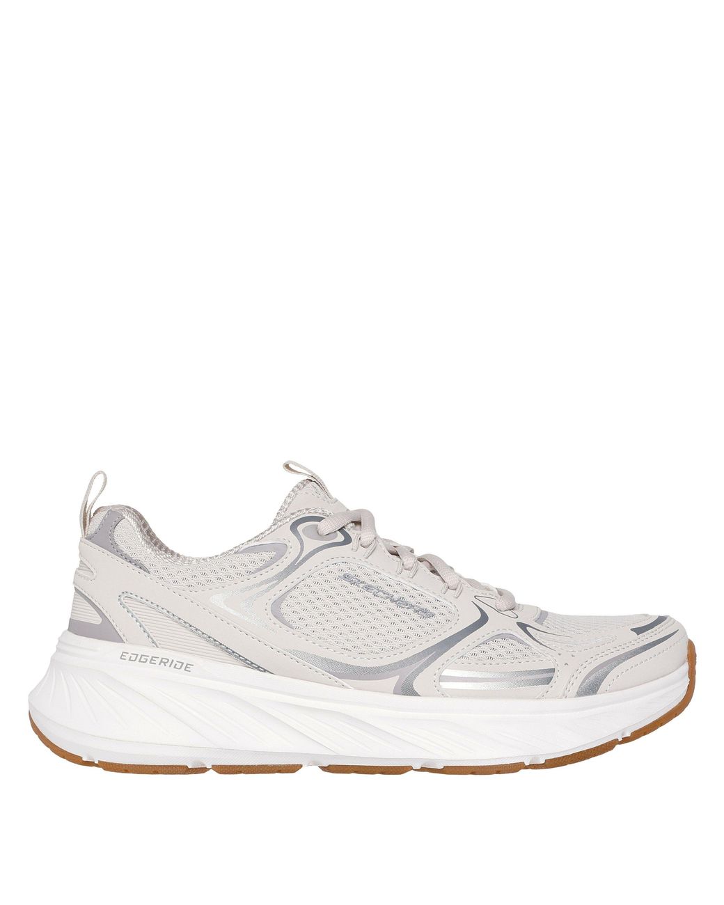 Skechers White Edgeride Eclipse Casual Low-Top Trainers