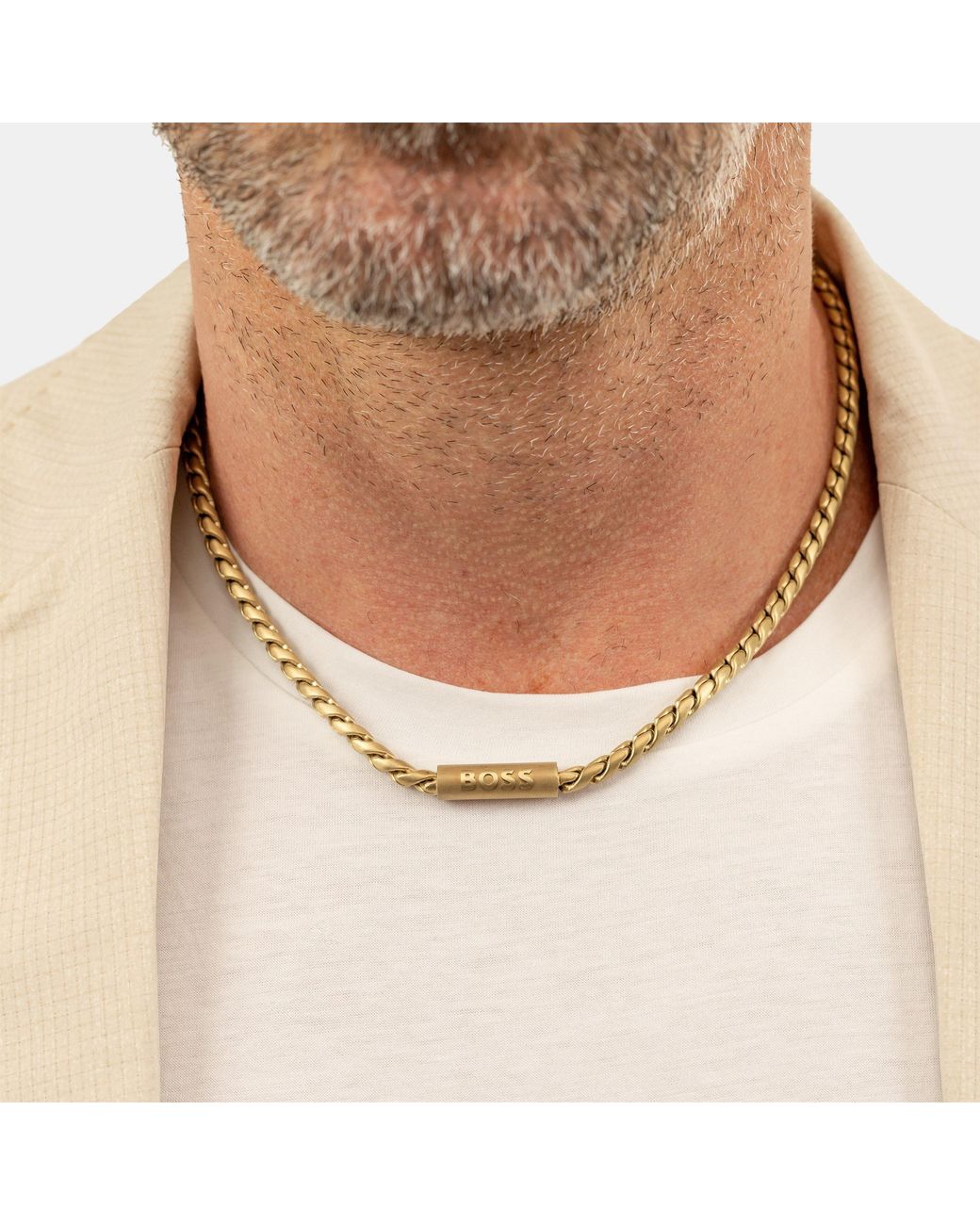 Boss Metallic Doran Light Ip Necklace for men
