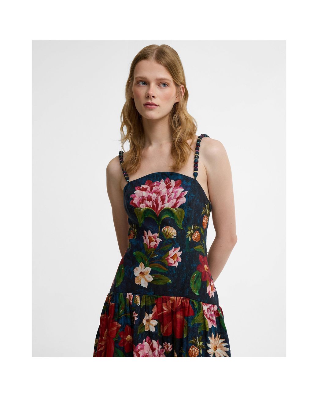 BARBOUR X FARM RIO Red Maxi Dress