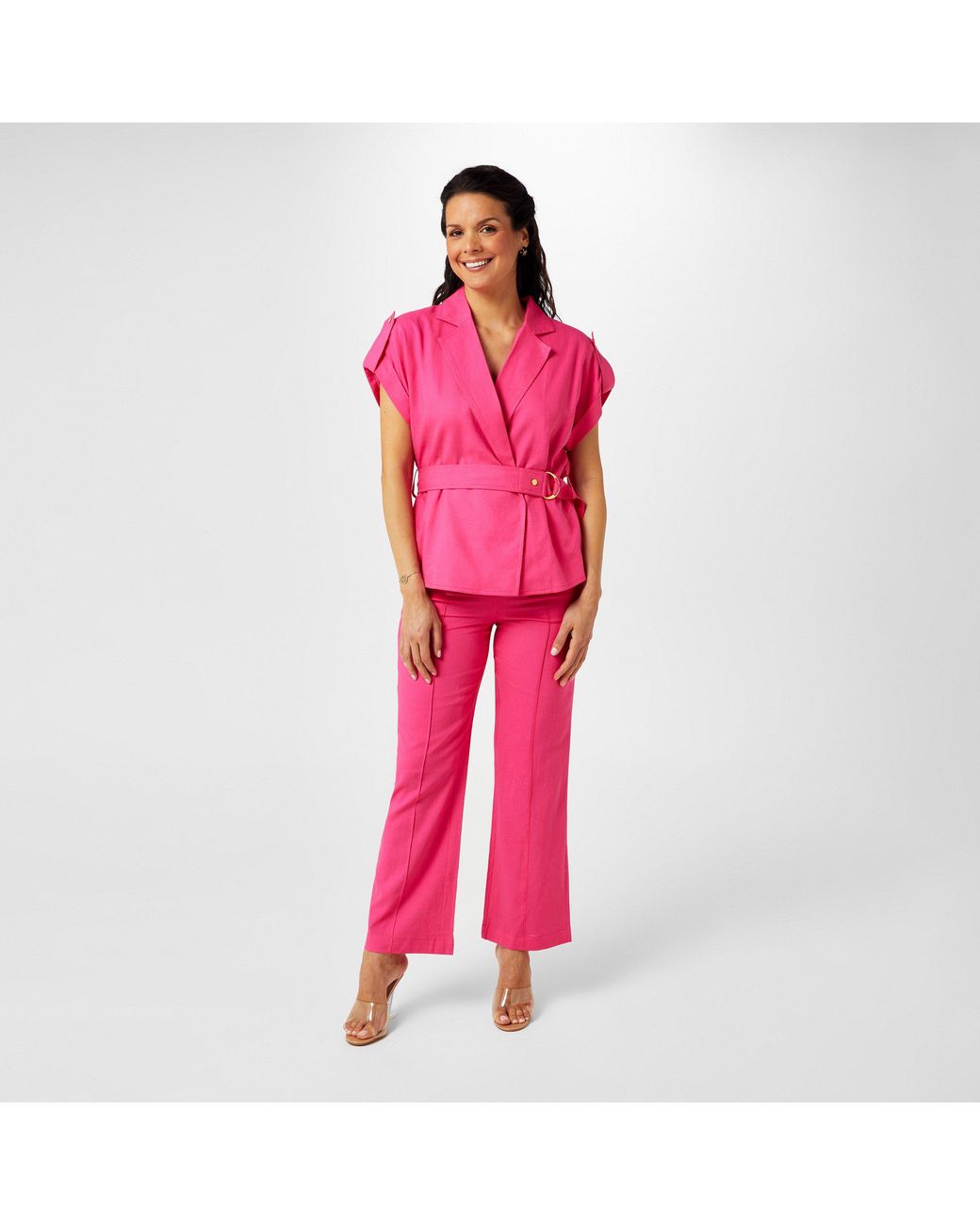 Biba Pink Linen Trouser