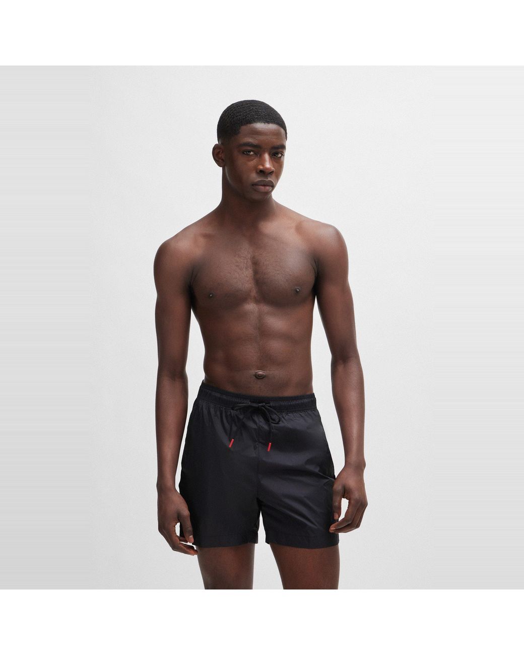 HUGO Black Fab Swim Shorts for men