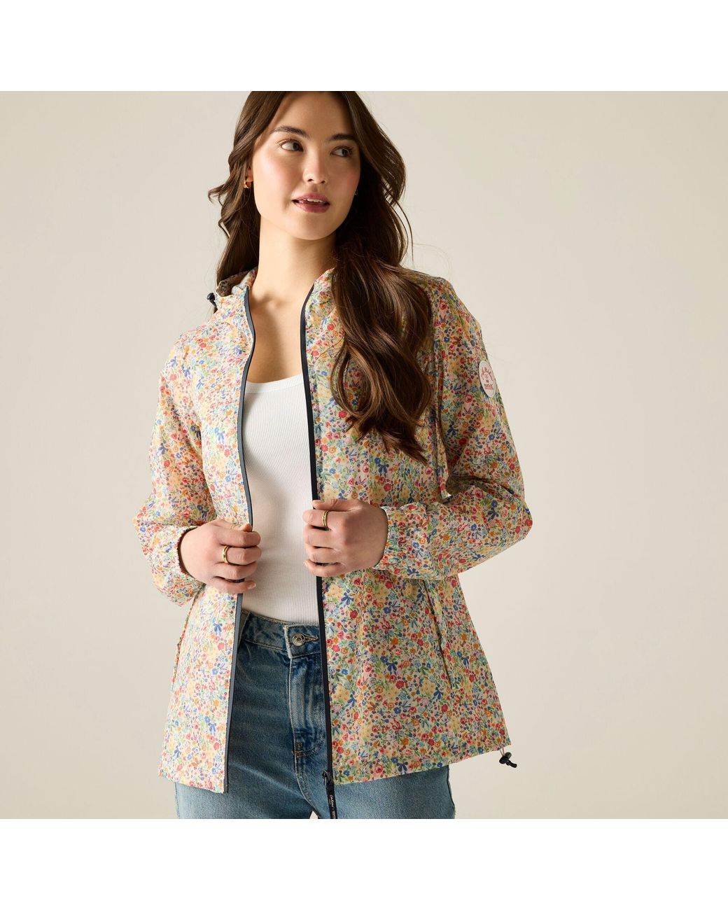 Regatta Natural Cath Kidston Waterproof Pack It Jacket