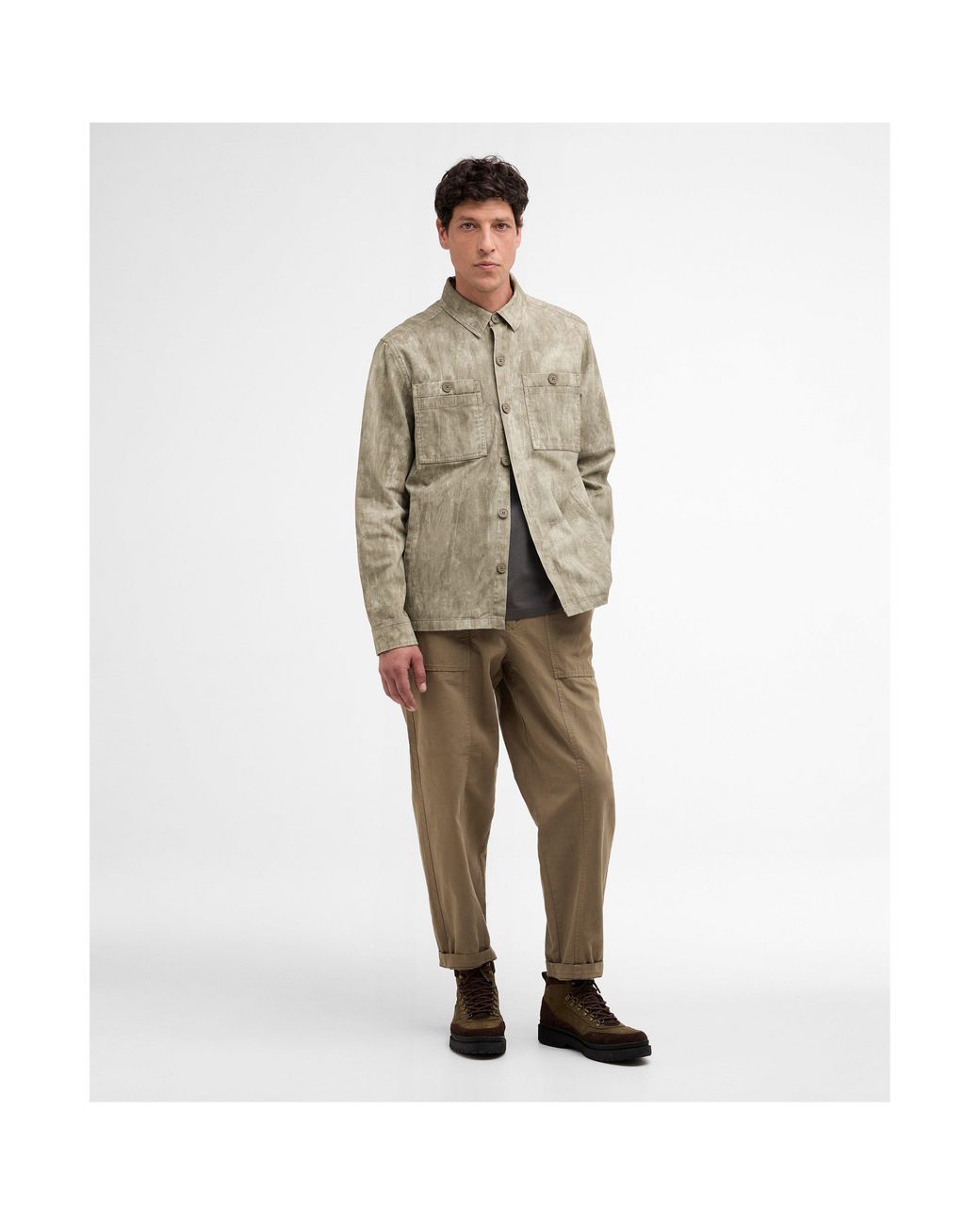 Barbour Green Ross Printed Overshirt for men