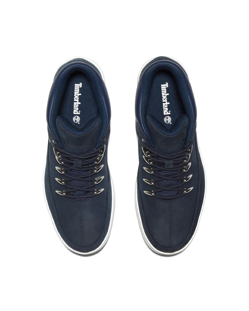 Timberland Blue Davis Square Mid Leather Hiker Boots for men