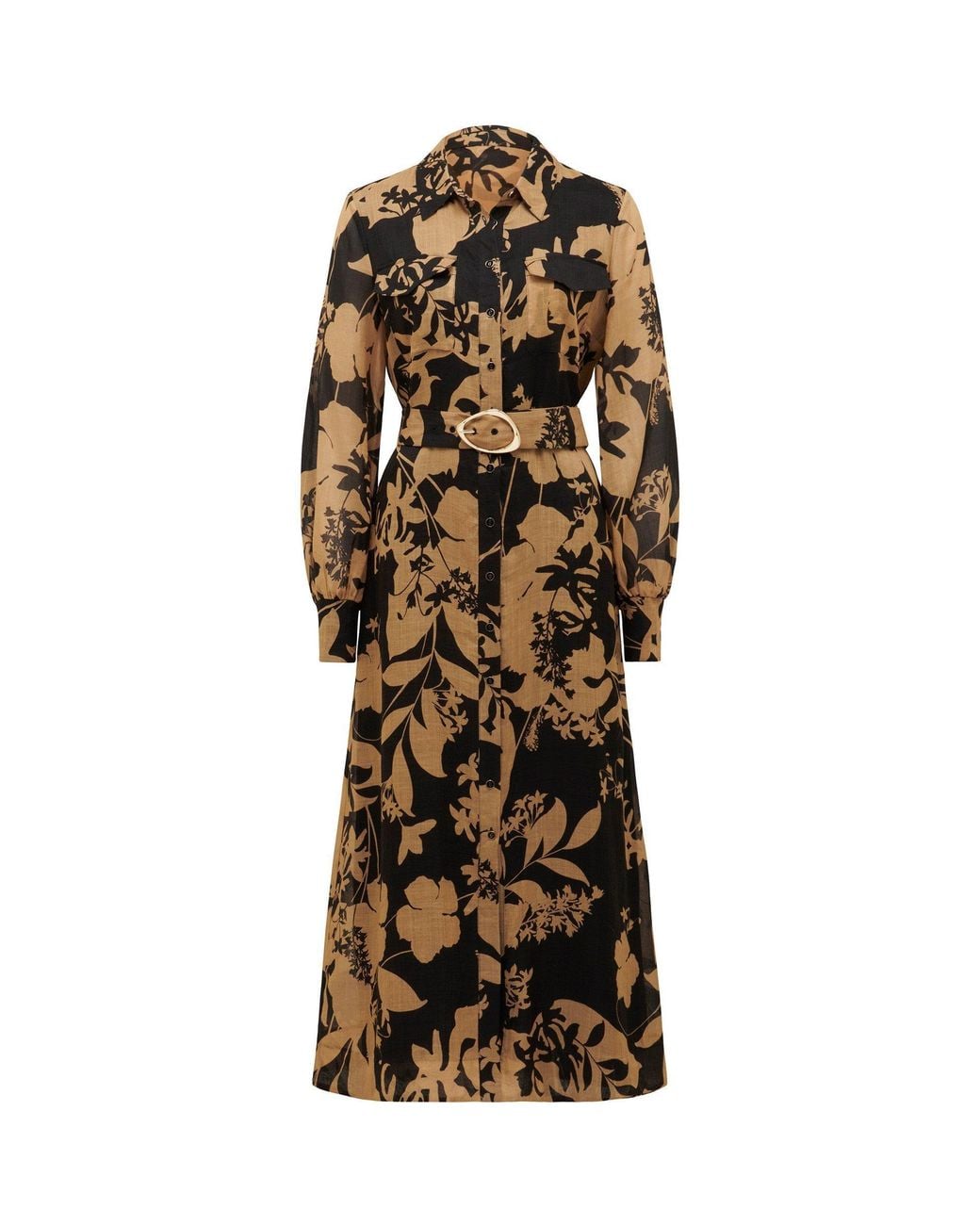 Forever New Multicolor Janie Printed Shirt Midi Dress