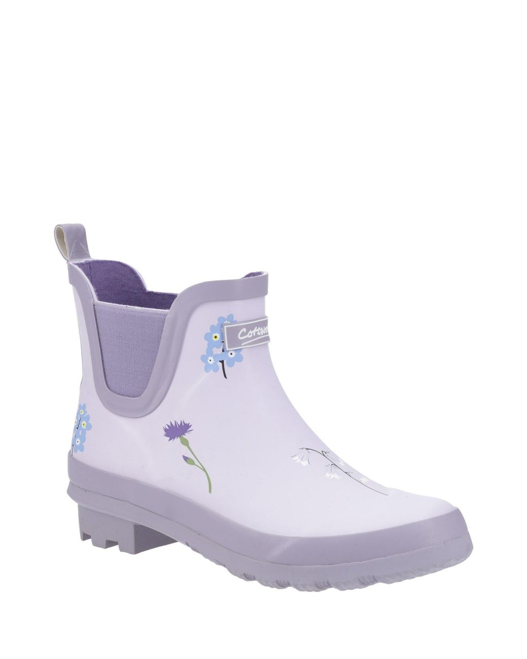 Cotswold Purple Wildflower Ankle Wellingtons