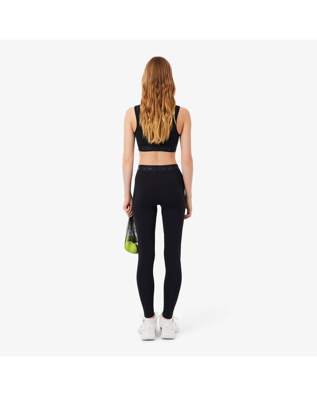 Lacoste Black Slim-Fit Gym Leggings