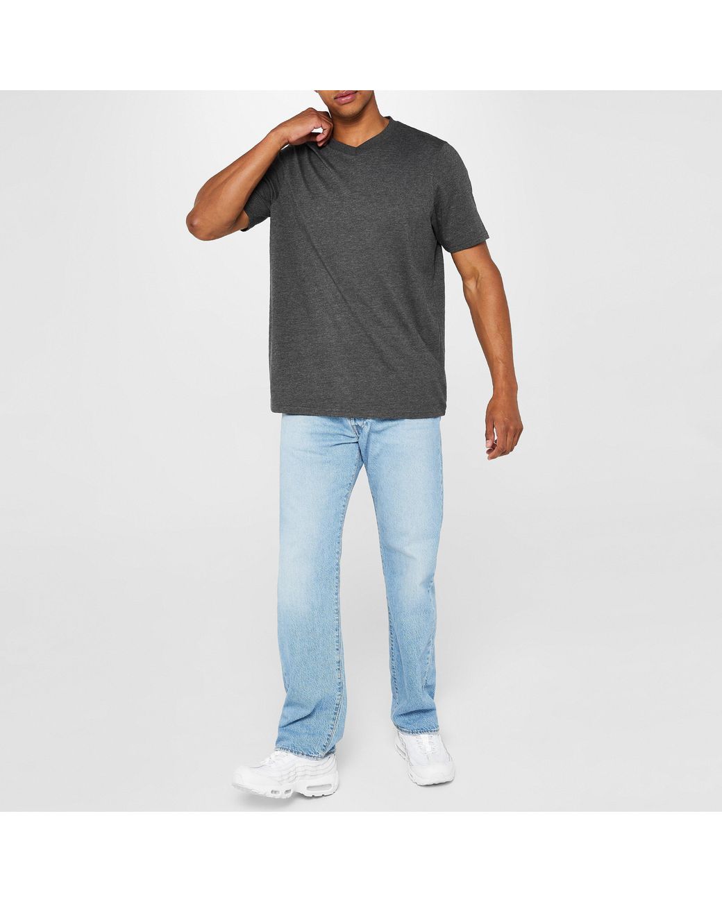 Donnay Black Three Pack V Neck T Shirt for men