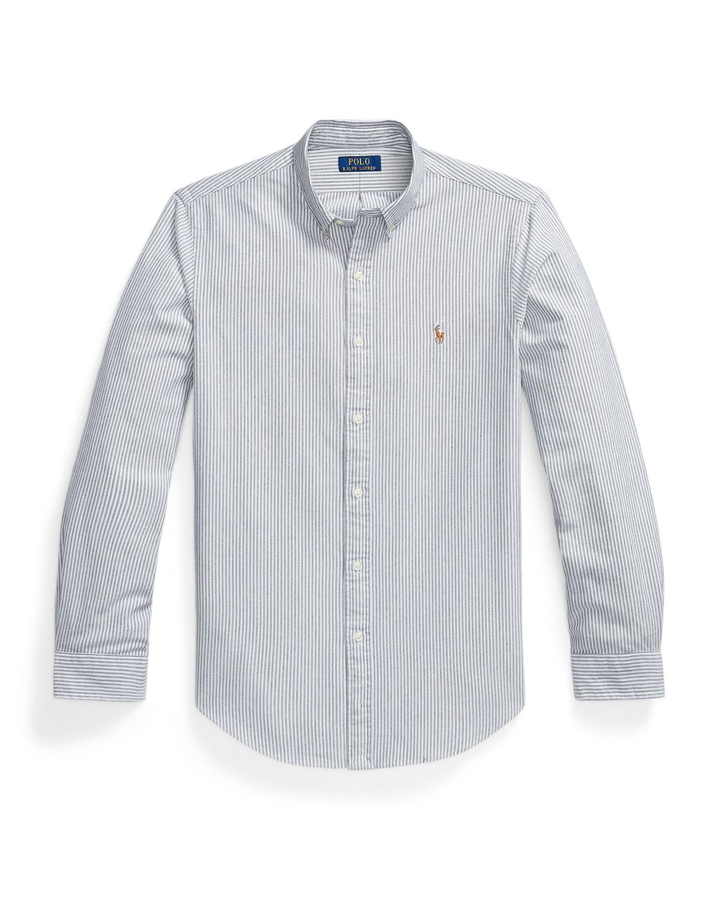 Polo Ralph Lauren Blue Slim Fit Striped Oxford Shirt for men