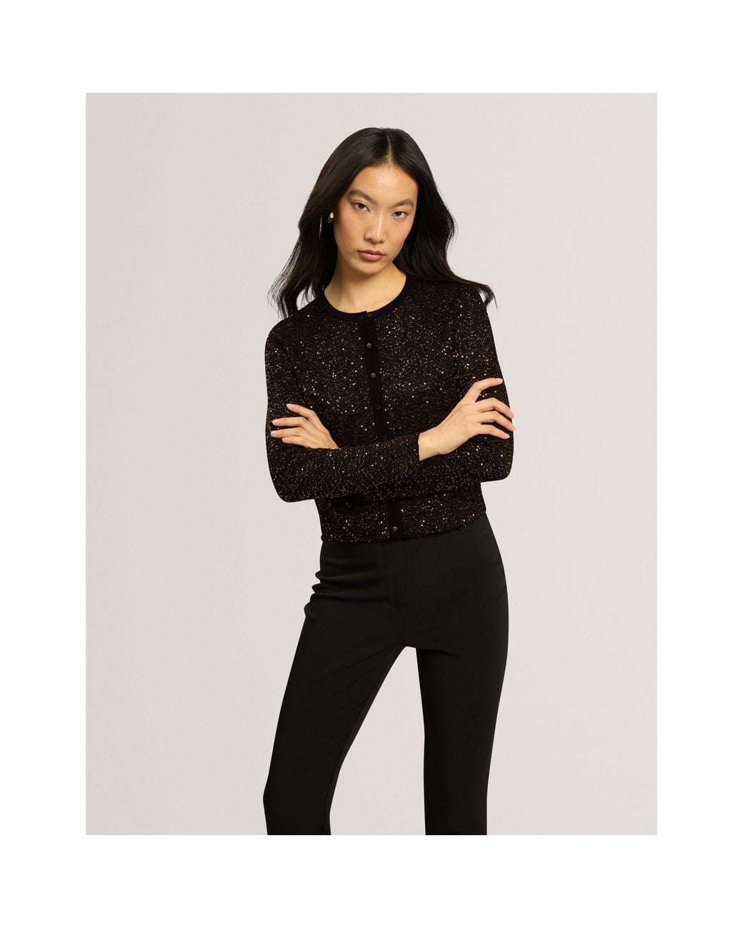 Ted Baker Black Ted Sequin Cardigan Ld64