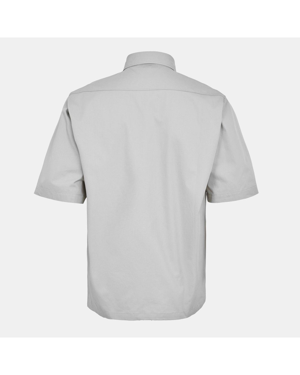 CP COMPANY METROPOLIS Gray Short Sleeve Plain Shirt for men
