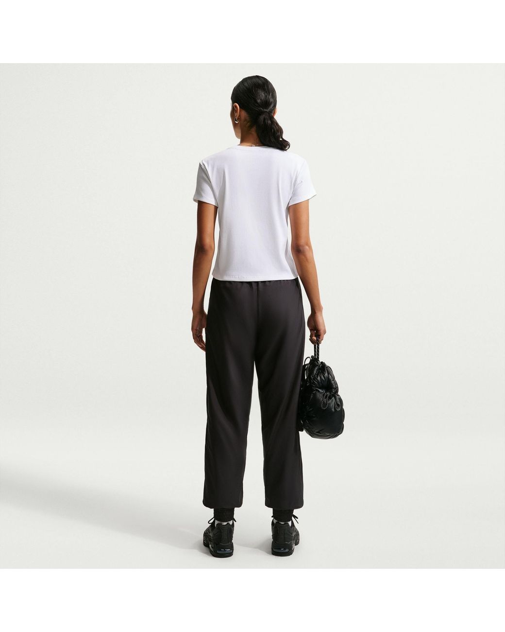 Nike White Tight Ribbed Short-Sleeve T-Shirt