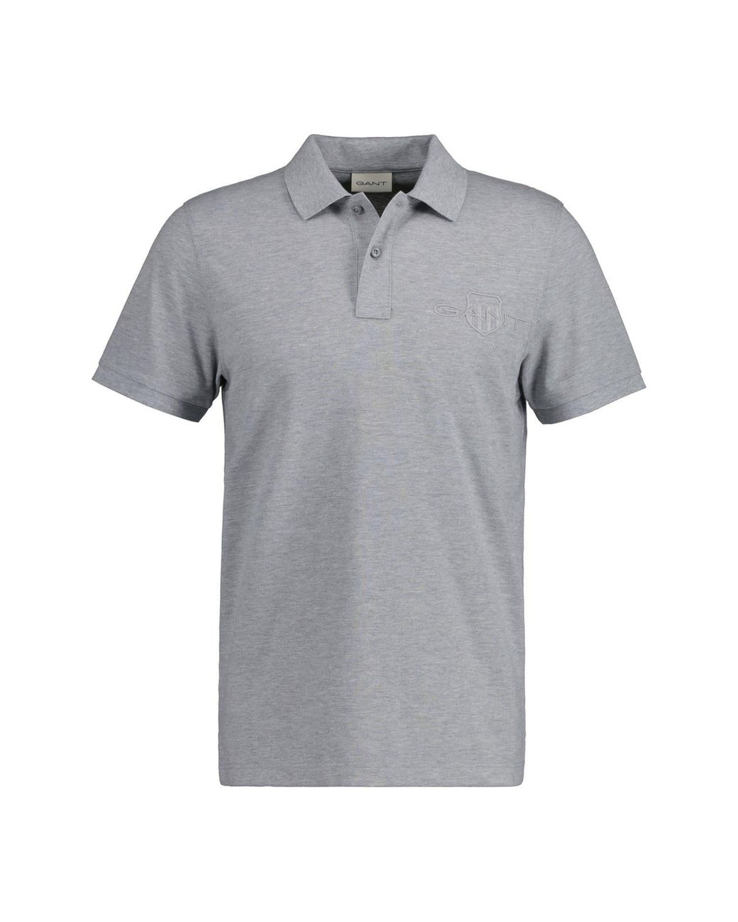 Gant Gray Tonal Shield Polo Shirt for men