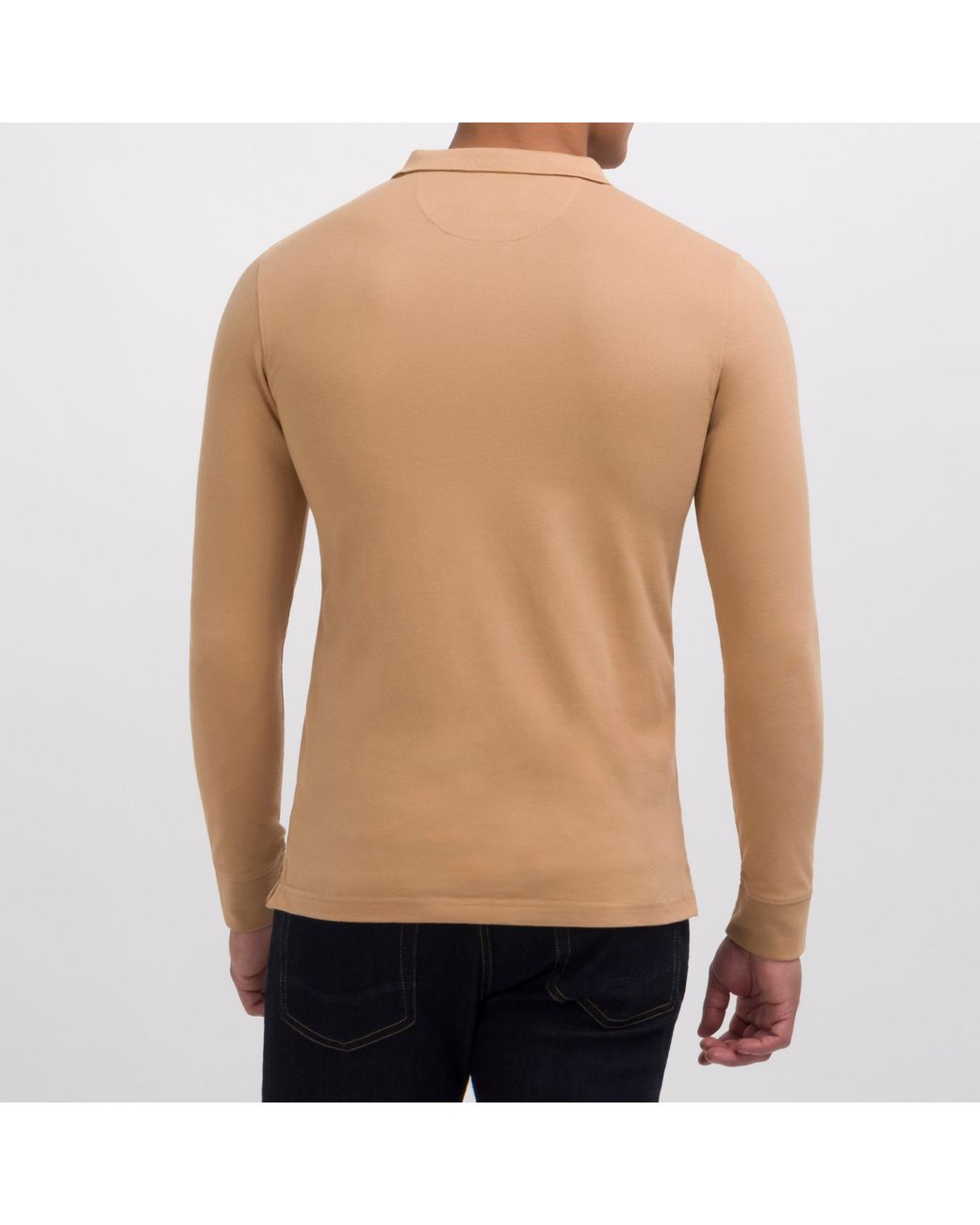 Eden Park Natural Long-Sleeved Polo for men