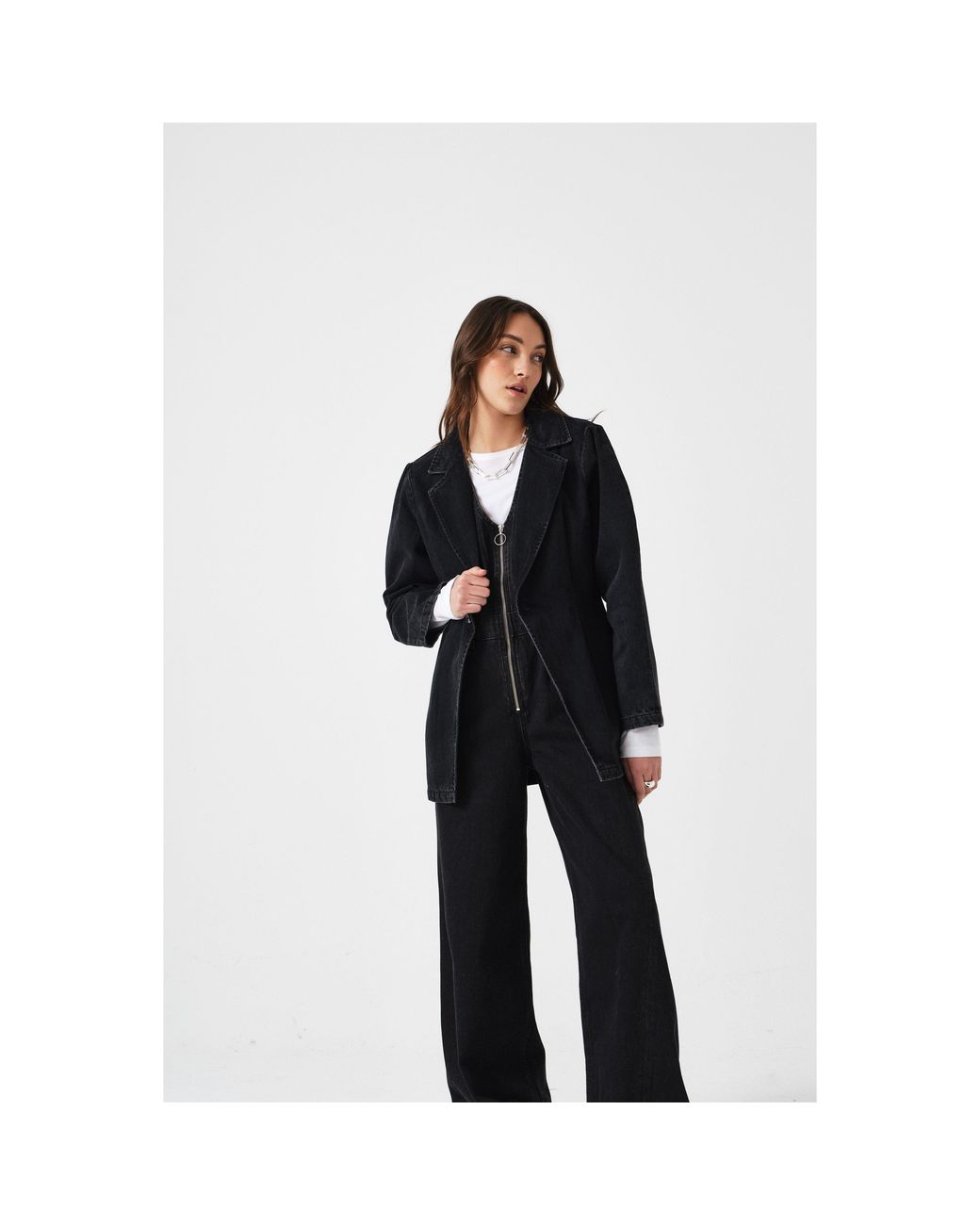 seventy + mochi Black Bette Denim Jacket