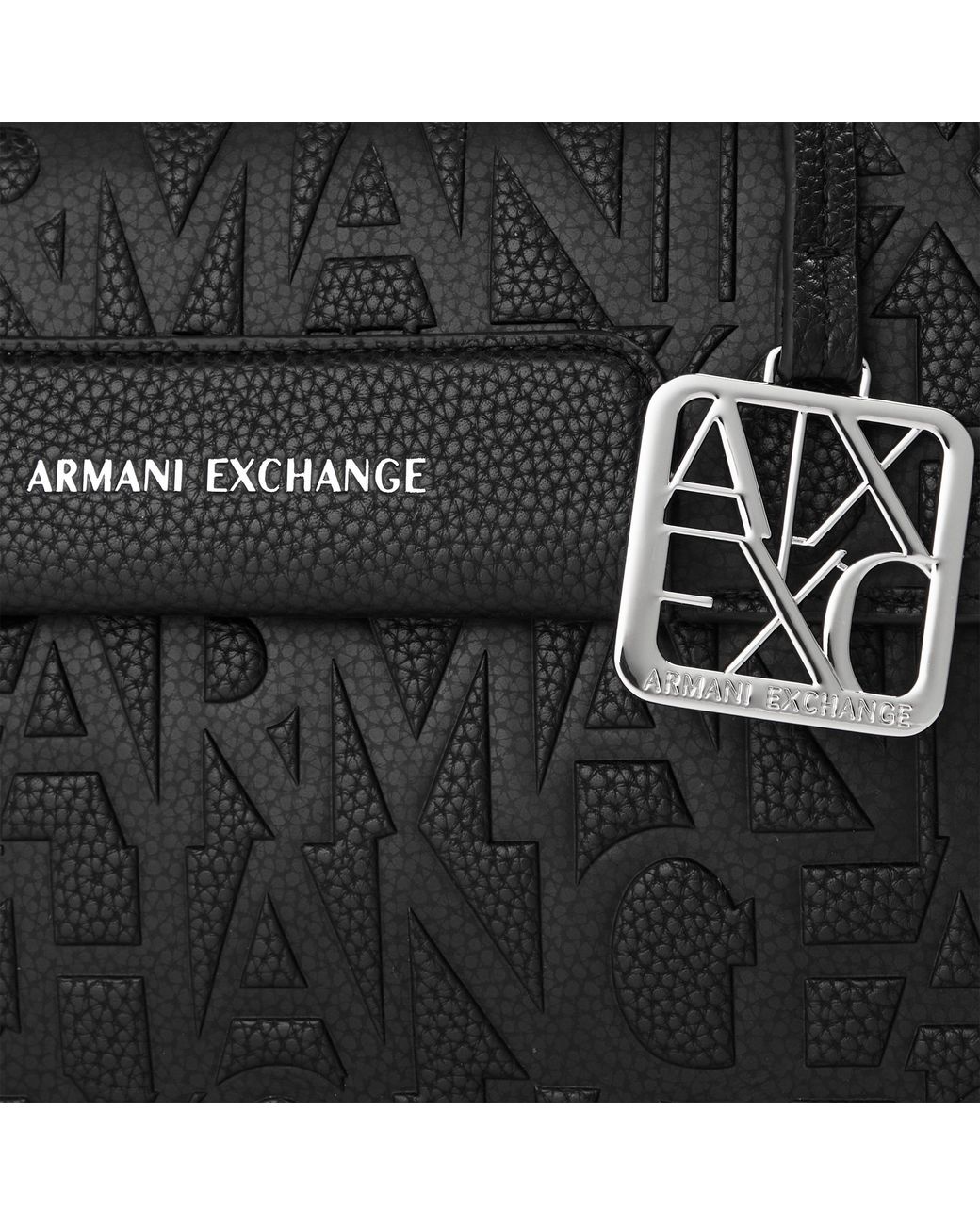 ARMANI EXCHANGE Black Liz Faux Leather Shoulder Bag