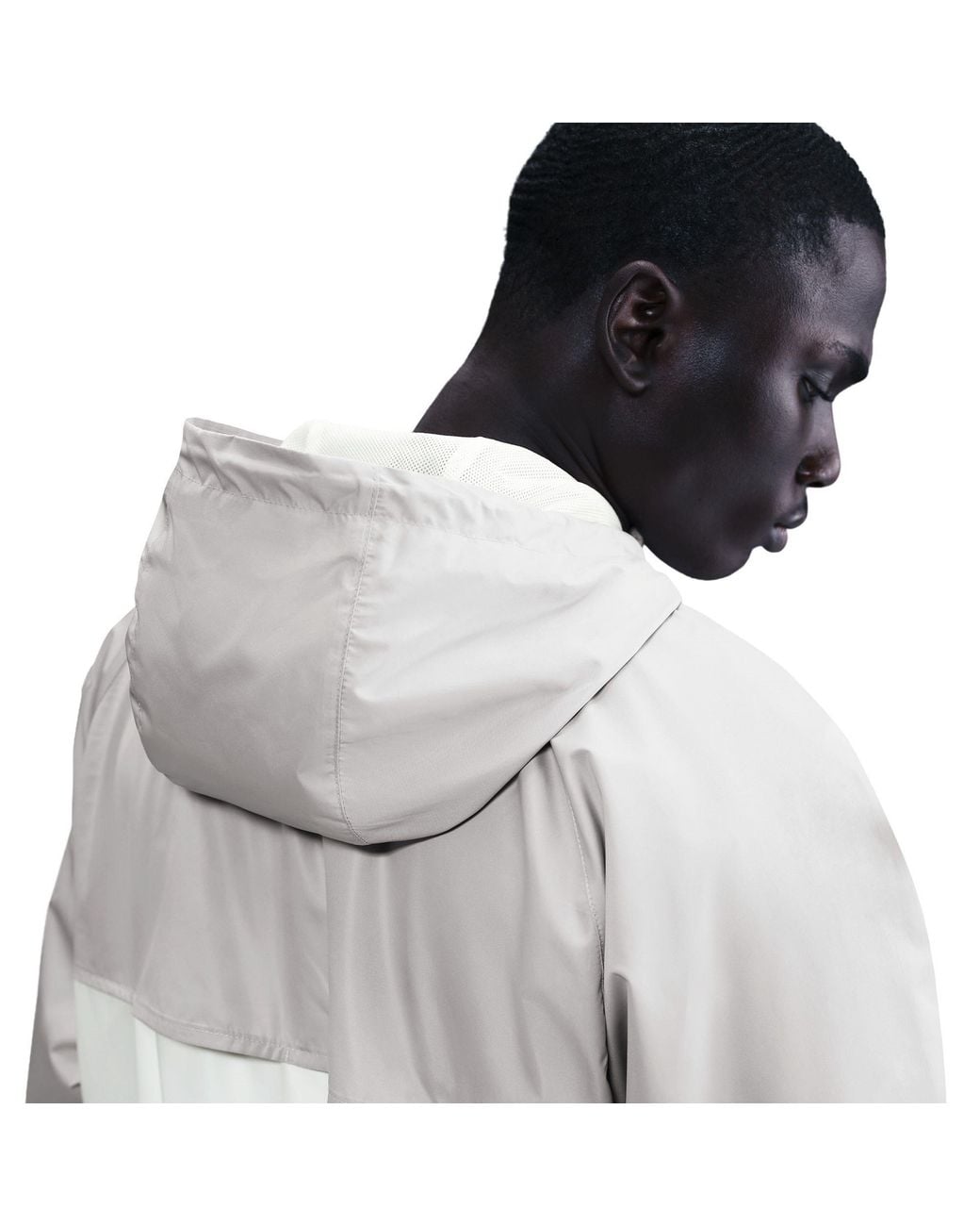 Nike Gray Sportswear Windrunner Hooded Jacket for men