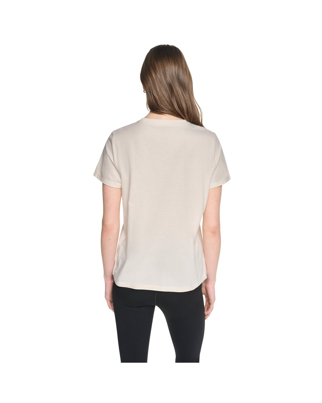 DKNY Natural Leopard Logo Sport Cotton Short-Sleeve Crew-Neck T-Shirt