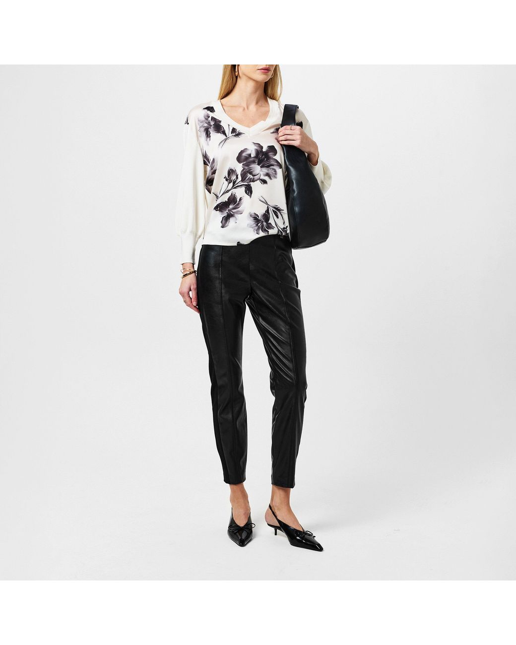 Ted Baker Black Vllada Leather Pants