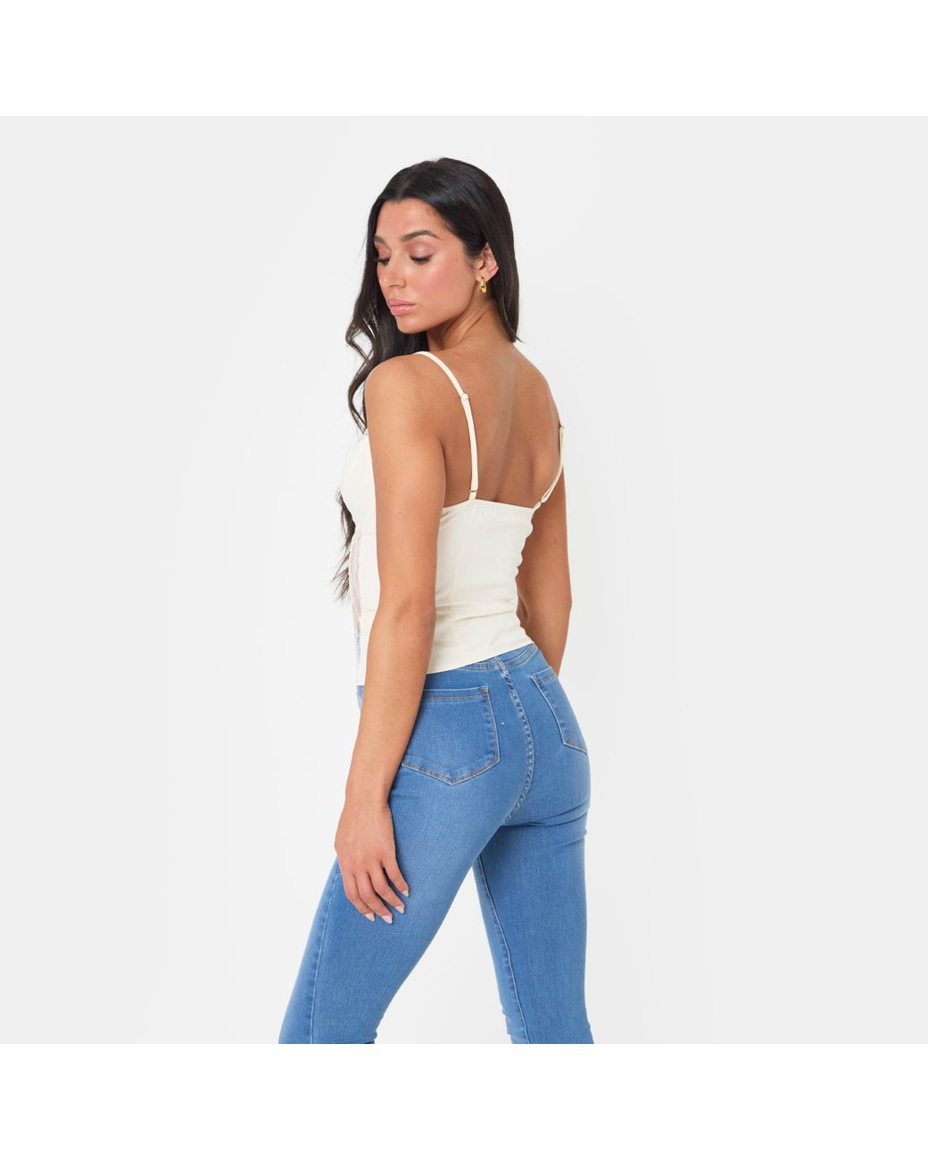 I Saw It First Blue Lace Corset Top