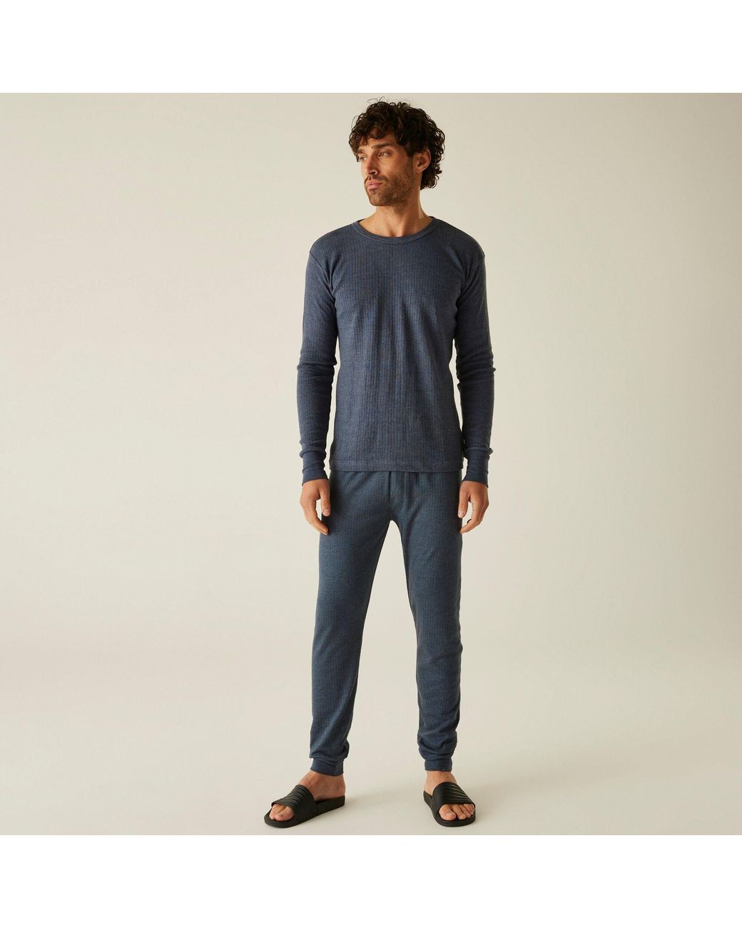 Regatta Blue Long Sleeve Thermal Vest for men