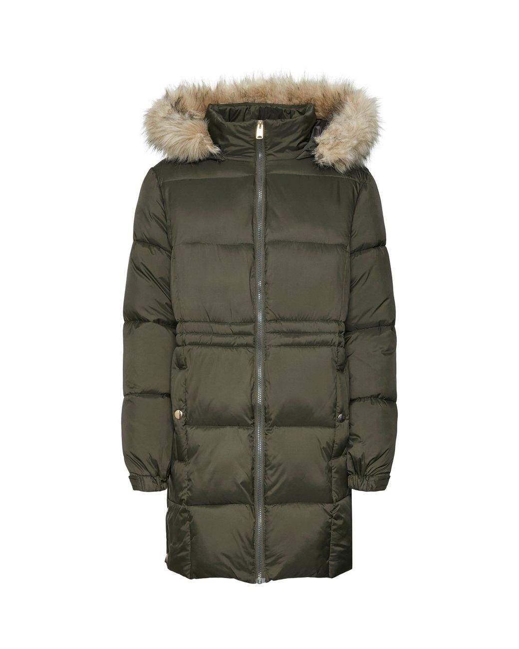 Vero Moda Green Vmpinar Quilted Water Resistant Short Puffer Jacket